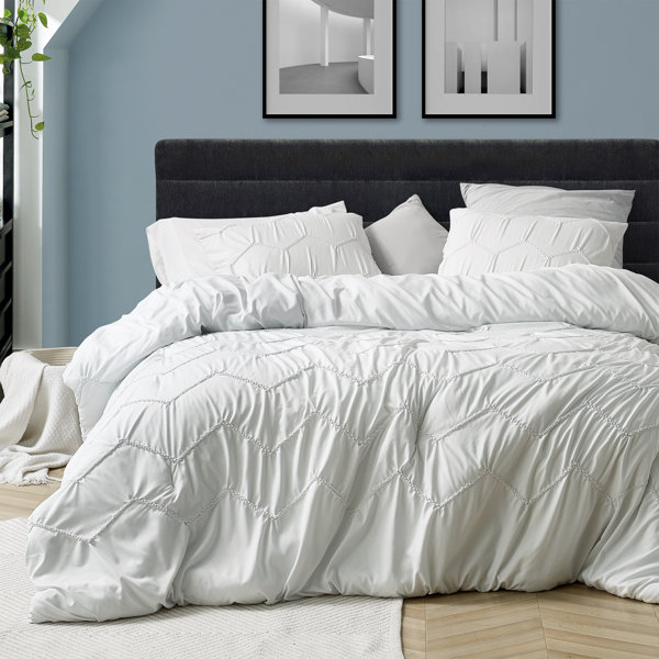White Textured Duvet Cover King Size - Goimages Voice